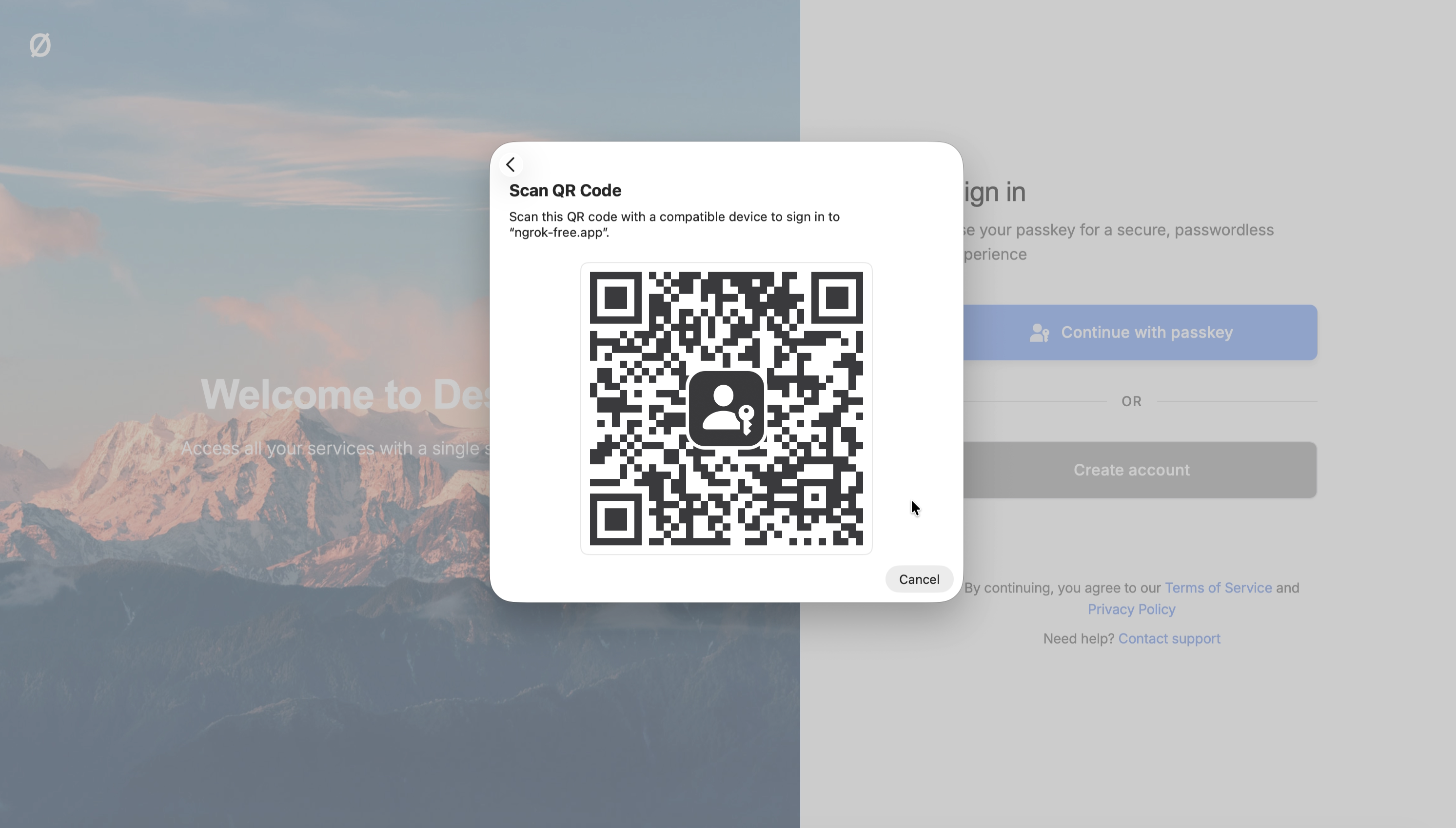 Create a new passkey
